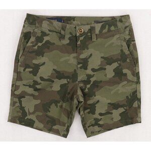 Roark Men's Camo Flat Front Shorts - Green/Brown